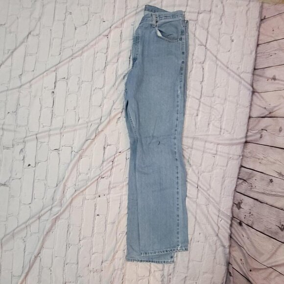 Vintage Blue Wrangler Straight Leg Jeans Mens 36w 34l - Picture 5 of 6